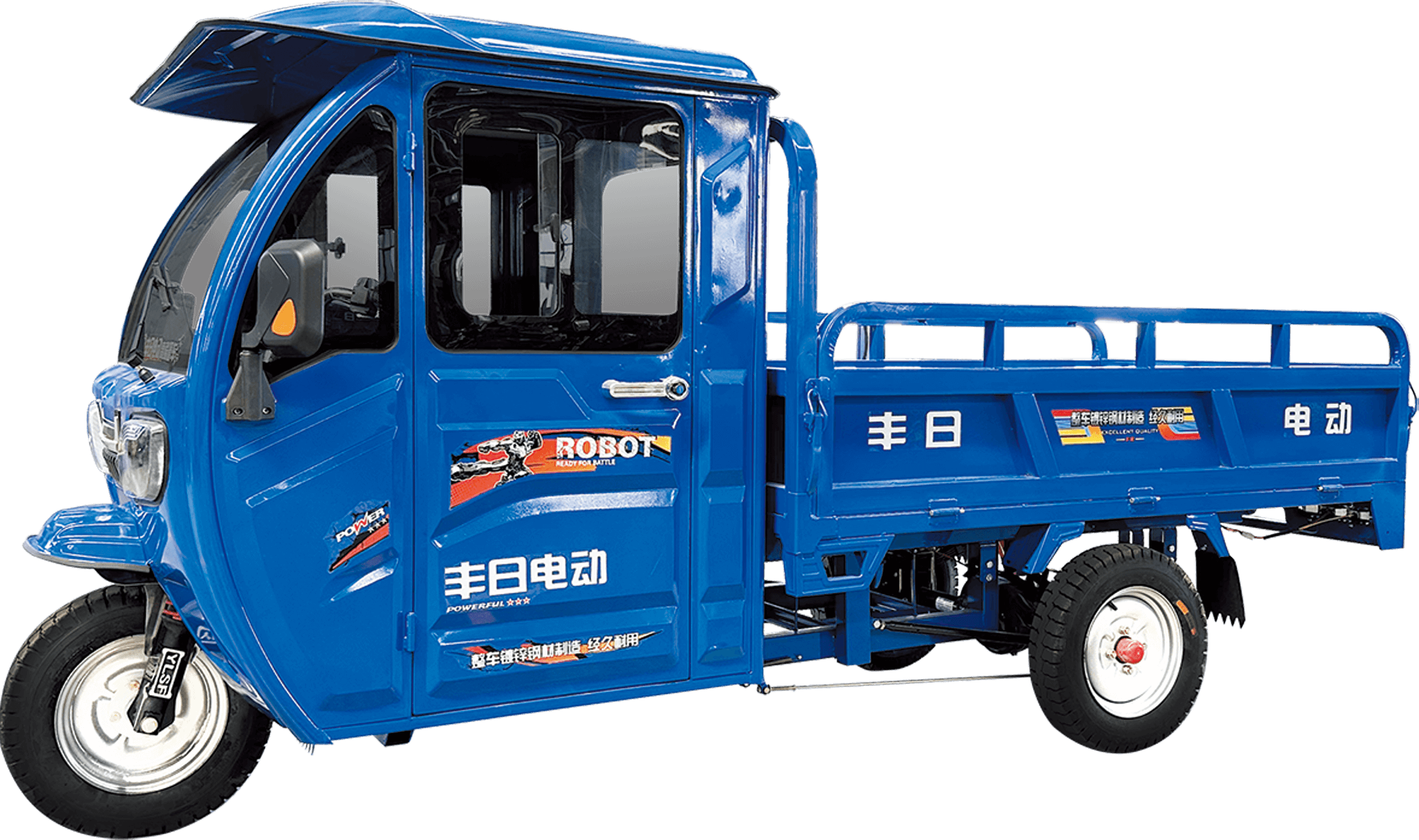 Elektryczny trójkołowy pojazd towarowy z zamkniętą kabiną Fengyun i dużą ładownością